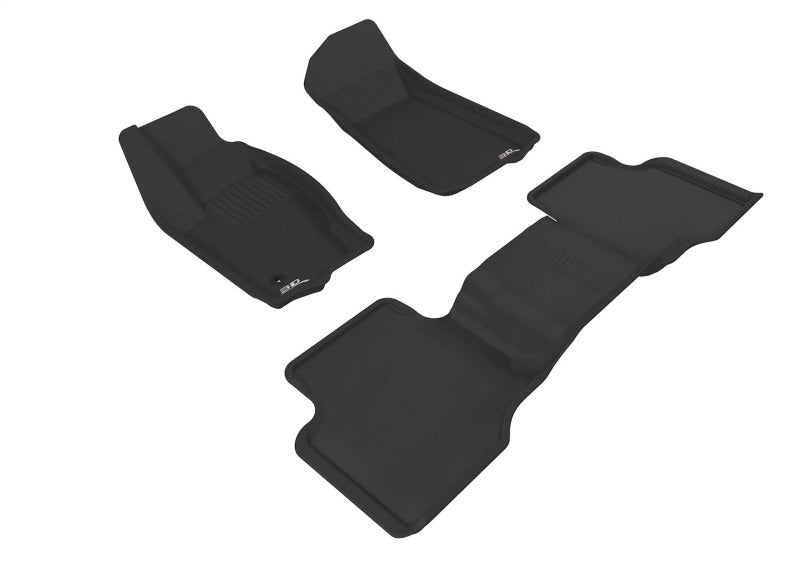 3D MAXpider 2005-2010 Jeep Grand Cherokee Kagu 1st & 2nd Row Floormats - Black