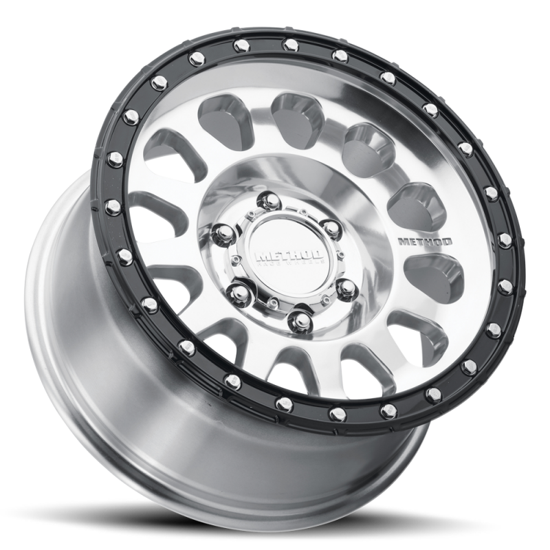 Method MR315 18x9 +18mm Offset 8x170 130.81mm CB Polished Wheel - Gloss Black Lip