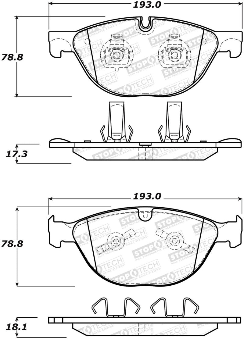 StopTech Street Brake Pads - Front