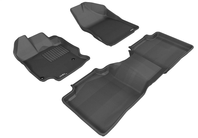 3D MAXpider 2012-2012 Toyota Venza Kagu 1st & 2nd Row Floormats - Black
