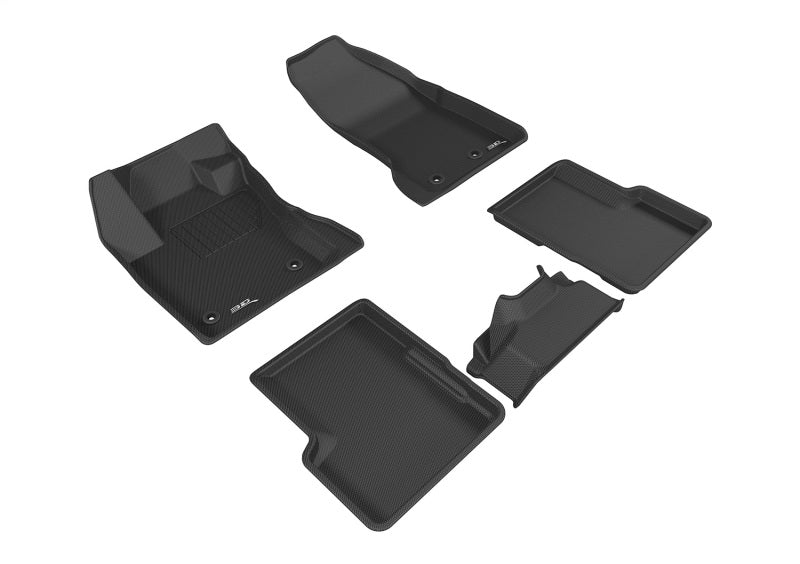 3D MAXpider 2015-2020 Jeep Renegade Kagu 1st & 2nd Row Floormats - Black