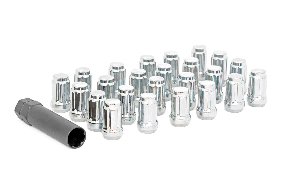 Lug Nut Set | M12x1.25 | 24 Qty | Chrome