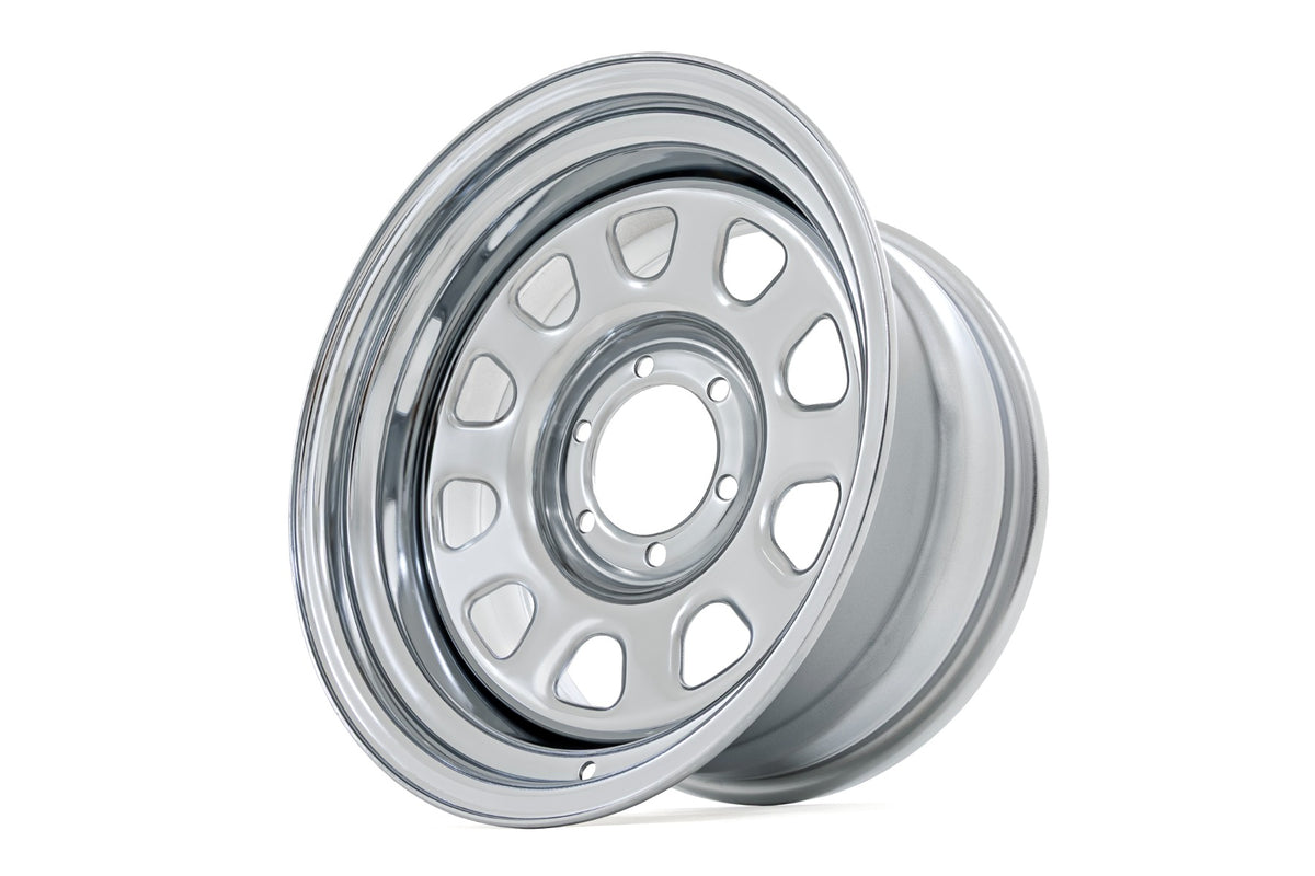Steel Wheel | Chrome | 17x9 | 6x5.5 | 4.25 Bore | -12