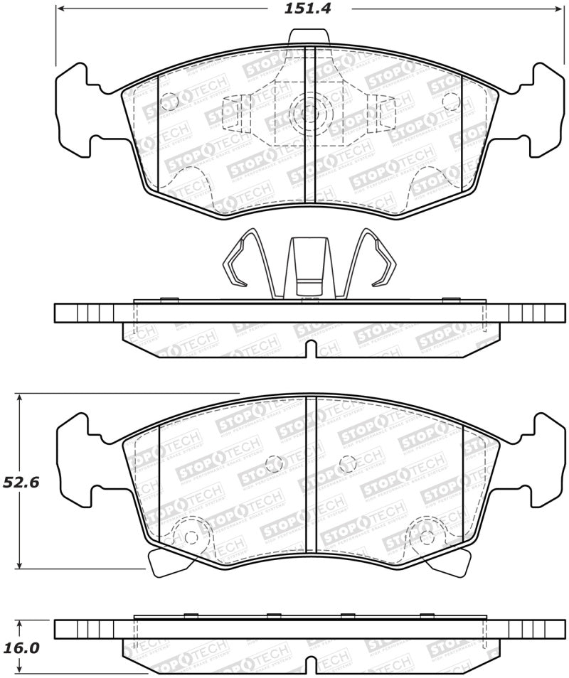 StopTech Street Brake Pads - Front