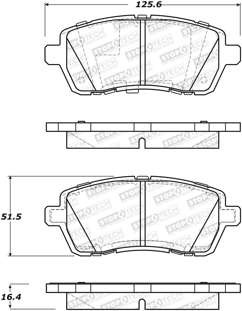 StopTech Street Brake Pads - Front