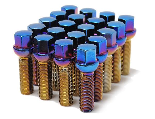 Wheel Mate Mevius Lug Bolt Set of 20 - Blue Neon 14x1.50 27mm Cone 60 DEG TAP-Wheel Mate-797 Offroad