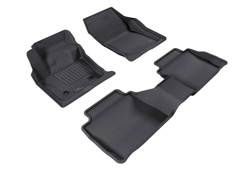 3D MAXpider 2013-2016 Lincoln MKZ Kagu 1st & 2nd Row Floormats - Black