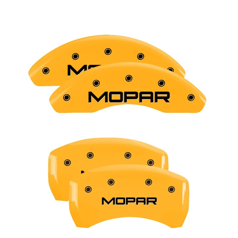 MGP 4 Caliper Covers Engraved Front & Rear 97-02 Chrysler Prowler Yellow Finish Black Prowler Logo