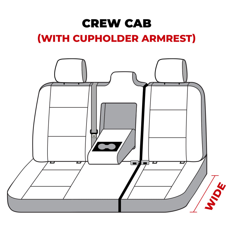 Covercraft 19-24 Dodge Ram 1500 Polycotton SeatSaver Custom Second Row Seat Covers - Charcoal