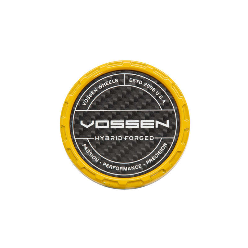 Vossen HF Carbon Billet Sport Cap 2.0 - Small (VHF) - Yellow - Twill Weave (Gloss)