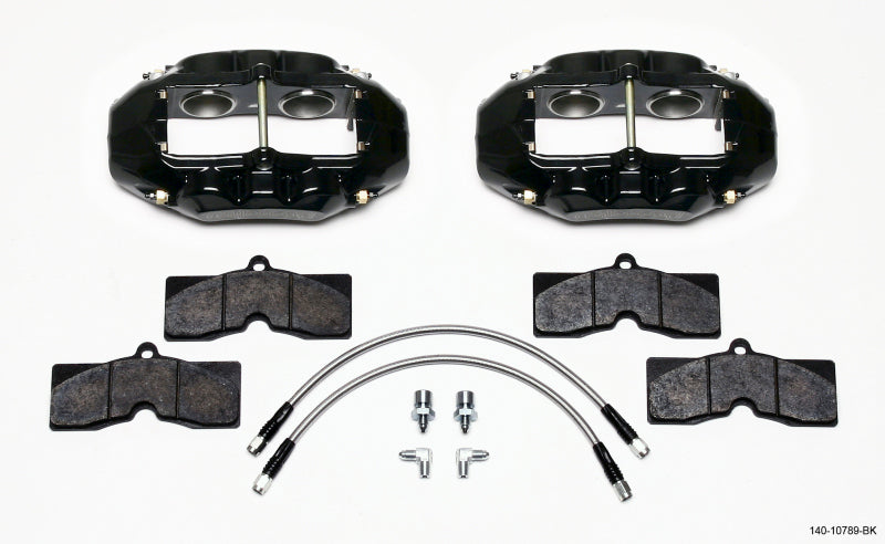 Wilwood D8-4 Front Caliper Kit Black Corvette C2 / C3 65-82