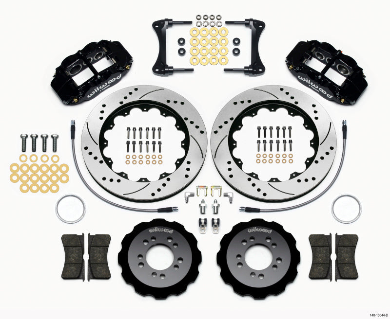 Wilwood Narrow Superlite 6R Front Hat Kit 14.00in Drilled 2008-up Hyundai Genesis Coupe w/Lines