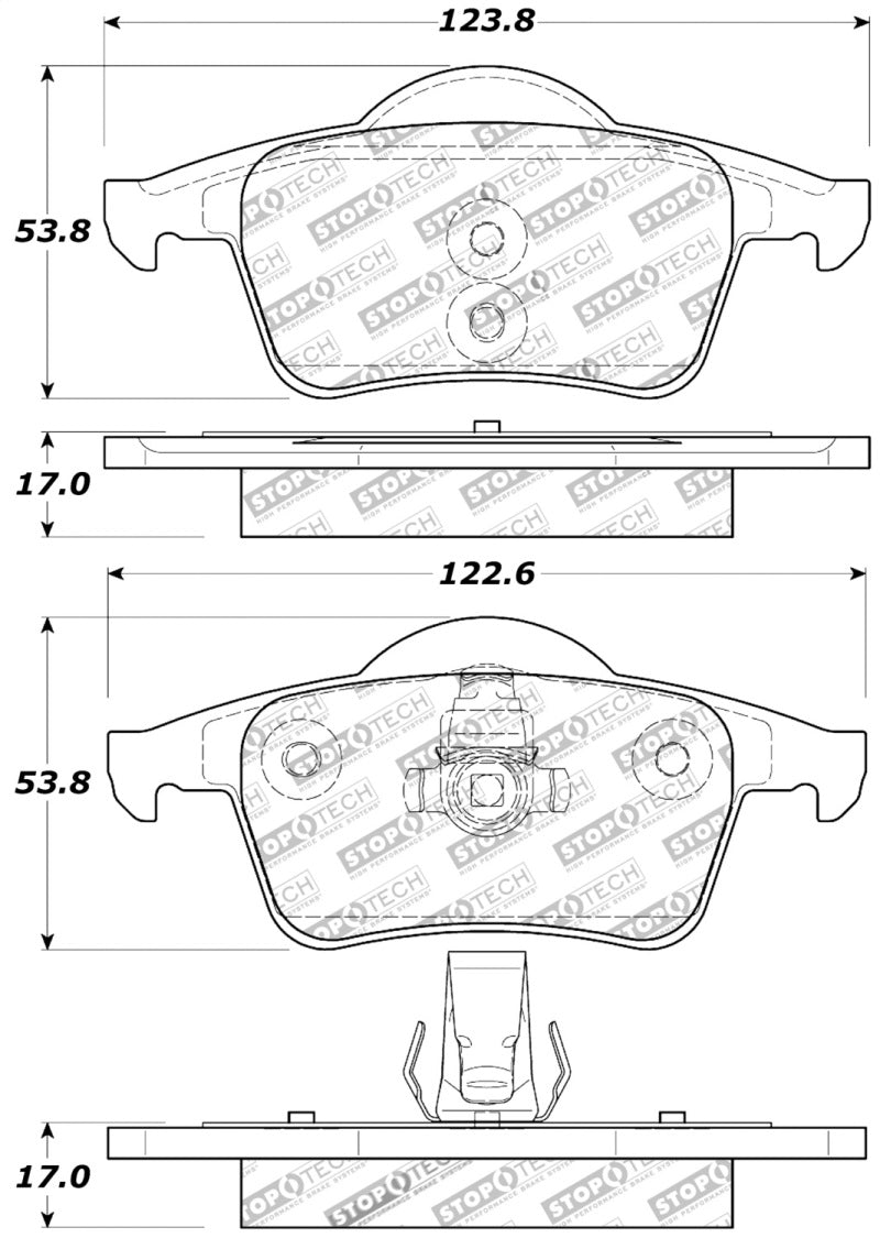 StopTech Performance 01-09 Volvo S60 / 99-00 S70 / 99-06 S80 / 99-07 V70/V70R Rear Brake Pads