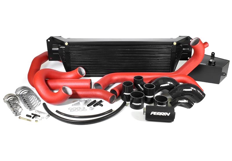 Perrin Performance 2015-2017 Subaru STI FMIC Red Boost Tubes w/ Black Silicone Couplers-Perrin Performance-797 Offroad