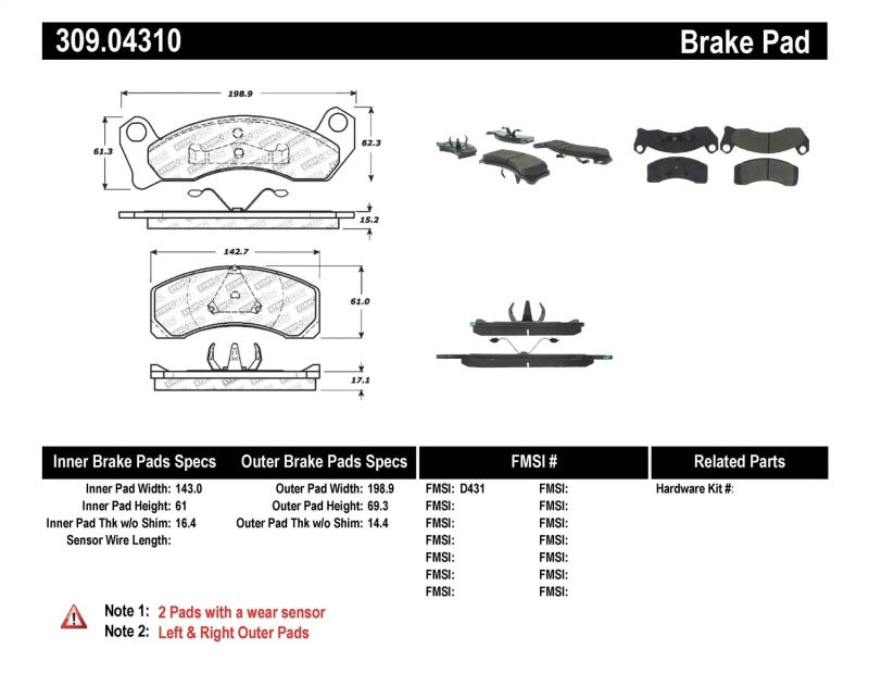 StopTech Performance Brake Pads