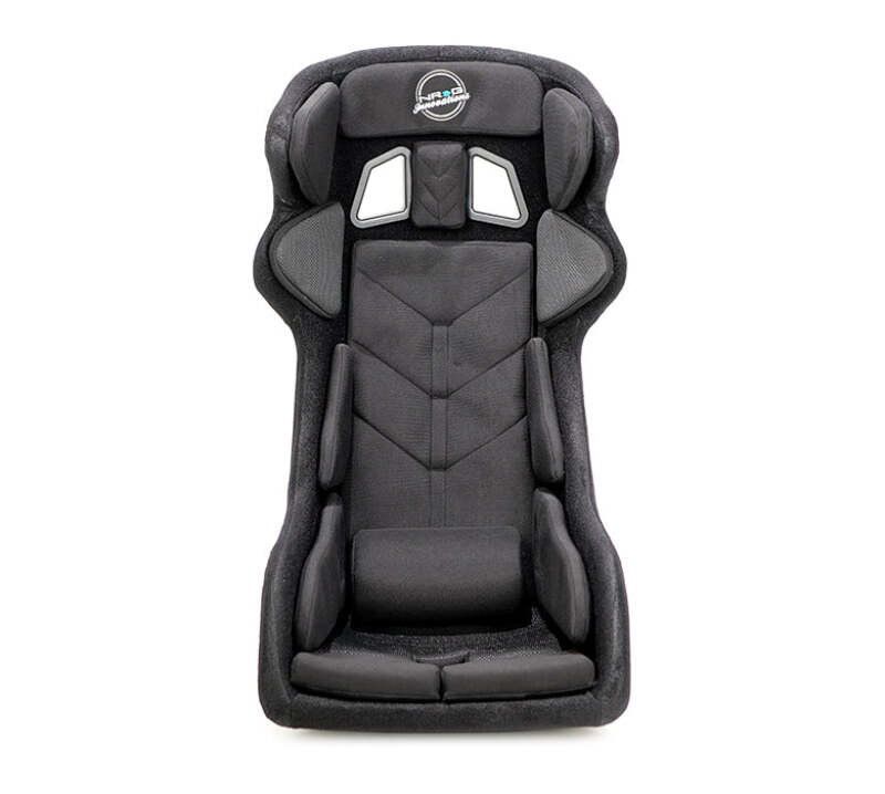 NRG FIA Competition Seat w/ Head Containment & Comp Fabric FIA Velcro Paddings - Thin Cushion (Blk)