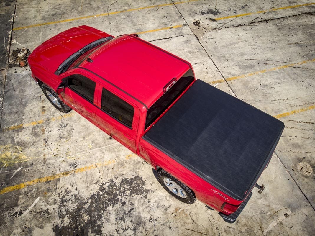 Rough Country 41214650 Tri-Fold Soft Tonneau Cover for 2014-2018 Silverado Sierra 1500 (6'7" Bed)