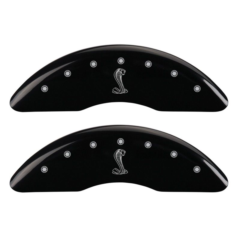 MGP 4 Caliper Covers Engraved Front & Rear Tiffany Snake Black finish silver ch