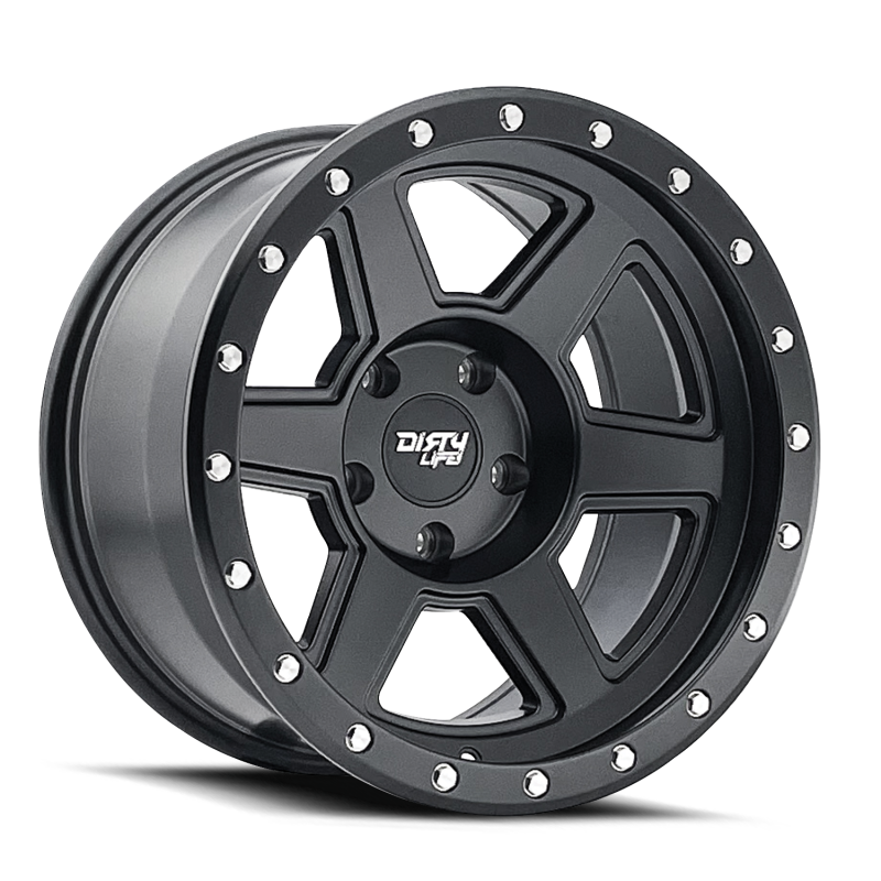 Dirty Life Compound 9315 20x10 / 8-165.1 BP / -25mm Offset / 125.2mm Hub Matte Black Wheel