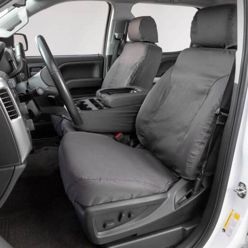 Covercraft 10-13 Chevrolet Express Polycotton SeatSaver Custom Front Row Seat Covers - Grey