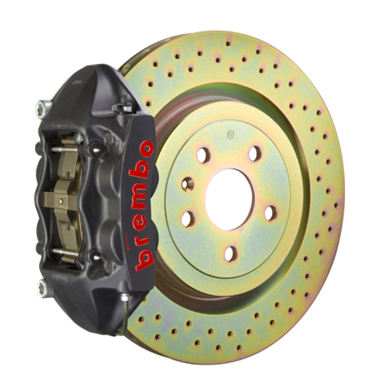 Brembo 11-19 GranTurismo Stradale Rr GTS BBK 4 Piston Cast 380x28 2pc Rotor Slotted Type1 -Black HA