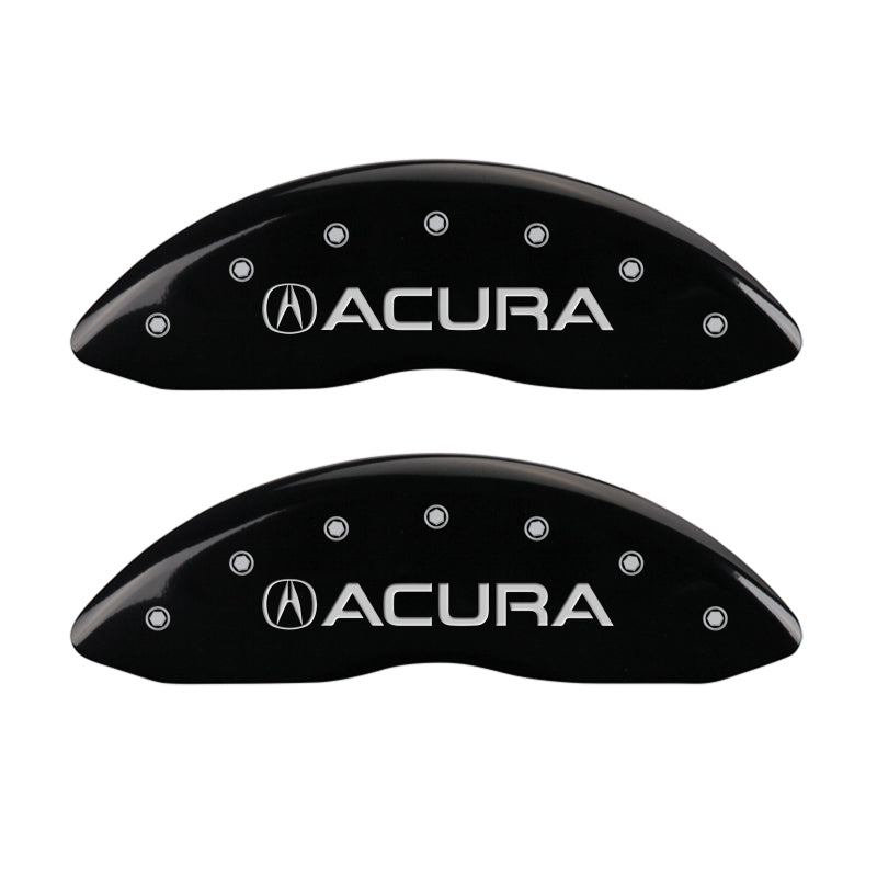 MGP 4 Caliper Covers Engraved Front Acura Rear MDX Black Finish Silver Char 2017 Acura MDX