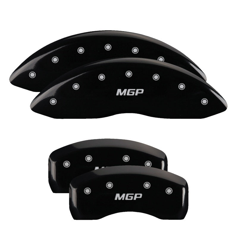 MGP 4 Caliper Covers Engraved Front Honda Engraved Rear Crosstour Black finish silver ch