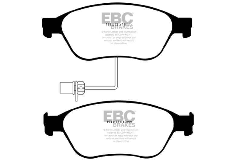 EBC 03-10 Audi A8 Quattro 4.2 Greenstuff Front Brake Pads