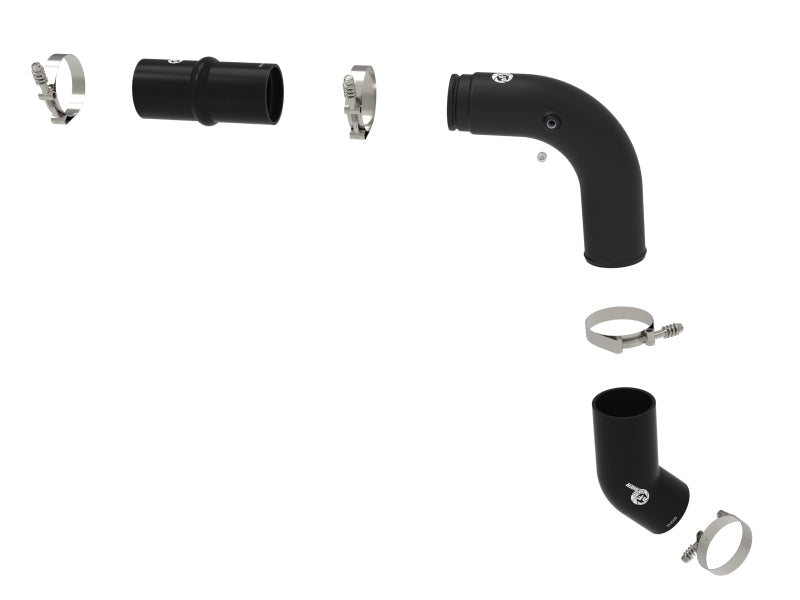 aFe BladeRunner 3in Aluminum Hot Charge Pipe BlackRAM Diesel Trucks 25-26 L6-6.7L (td)