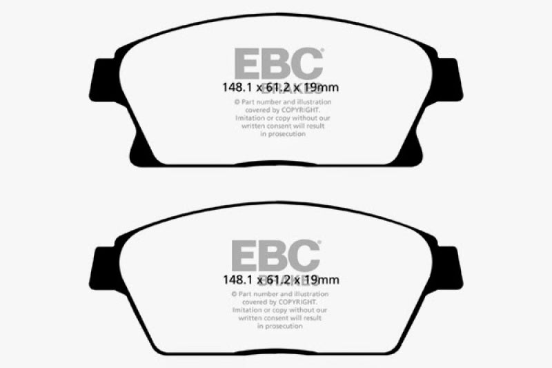 EBC 13+ Buick Encore 1.4 Turbo Greenstuff Front Brake Pads