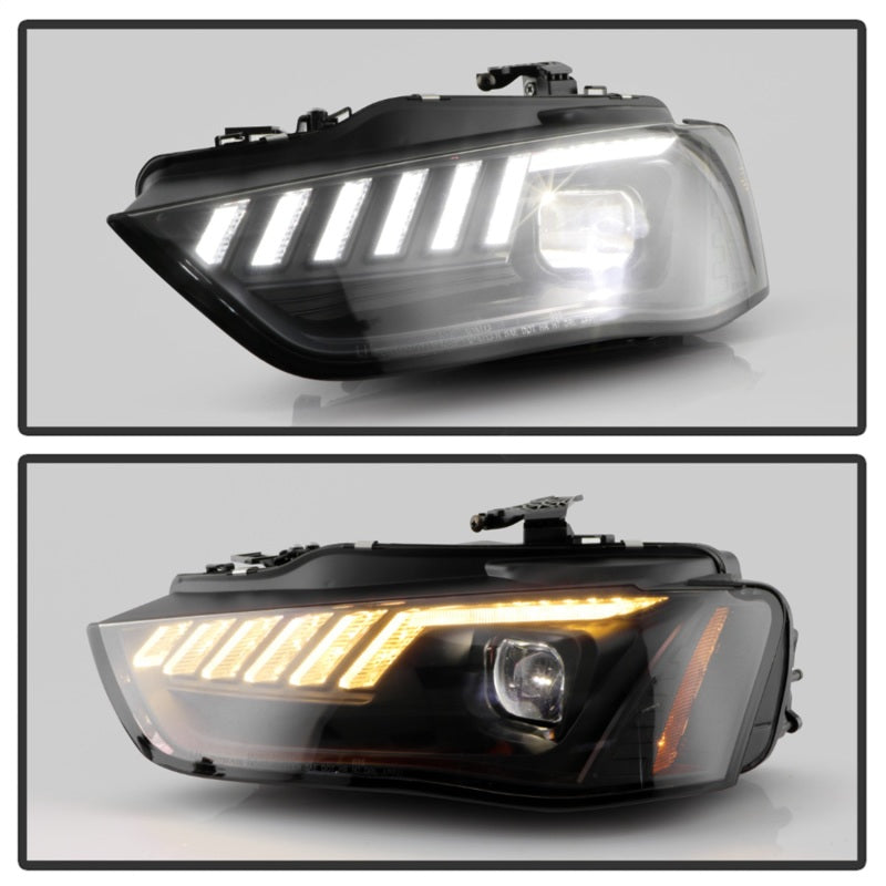 Spyder 13-16 Audi A4/S4 Halogen Model Only High-Power LED Headlights - Black PRO-YD-AA413HALAP-BK