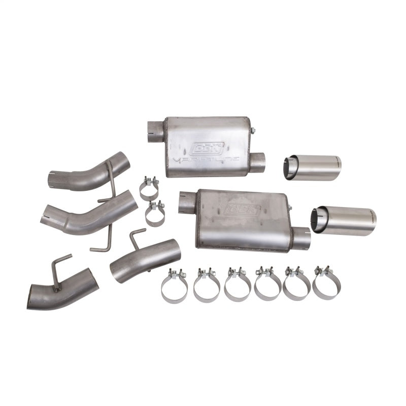 BBK Vari-Tune Axle Back Exhaust Kit 2 Adjustable Performance Mufflers 2-3/4 Pipe 4 in. Tips