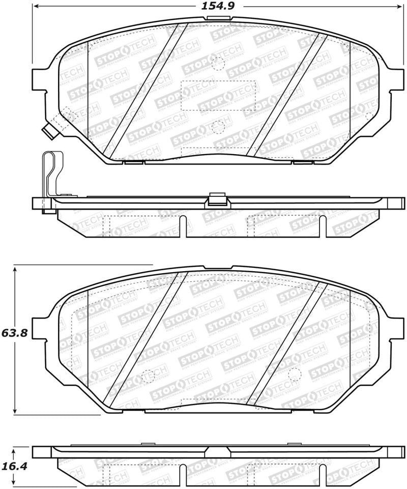 StopTech Street Brake Pads - Front