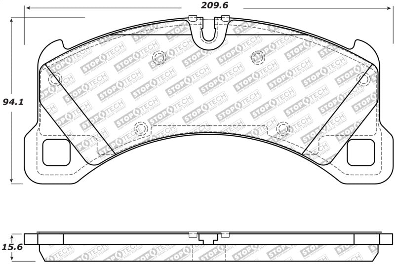 StopTech Porsche 11-18 Cayenne / 15-19 Macan / 17-20 Panamera Street Select Front Brake Pads