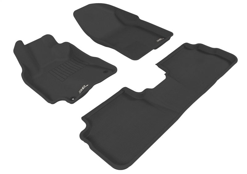 3D MAXpider 2009-2013 Toyota Corolla Kagu 1st & 2nd Row Floormats - Black