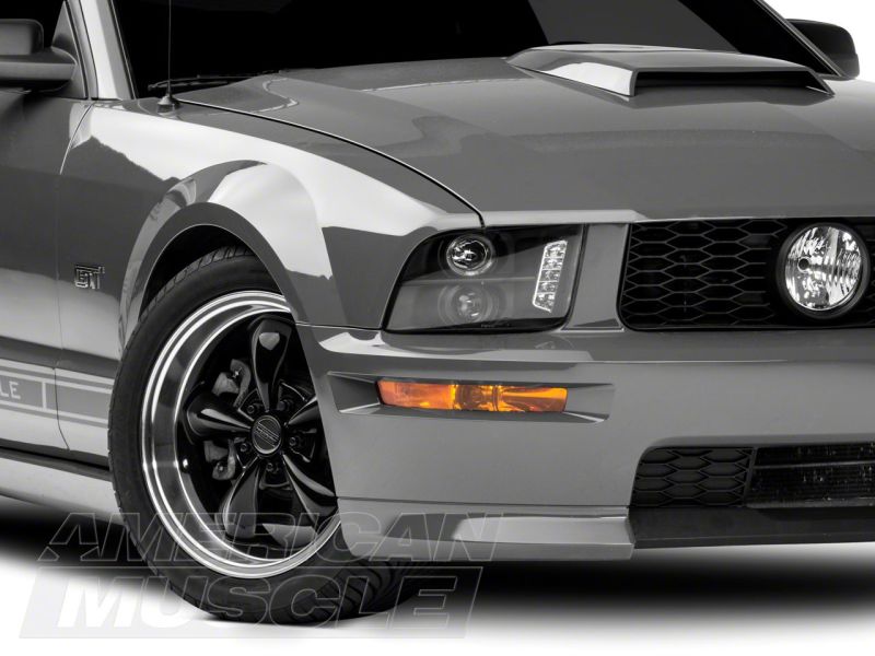 Raxiom 05-09 Ford Mustang Excluding GT500 LED Halo Projector Headlights- Blk Housing (Clear Lens)