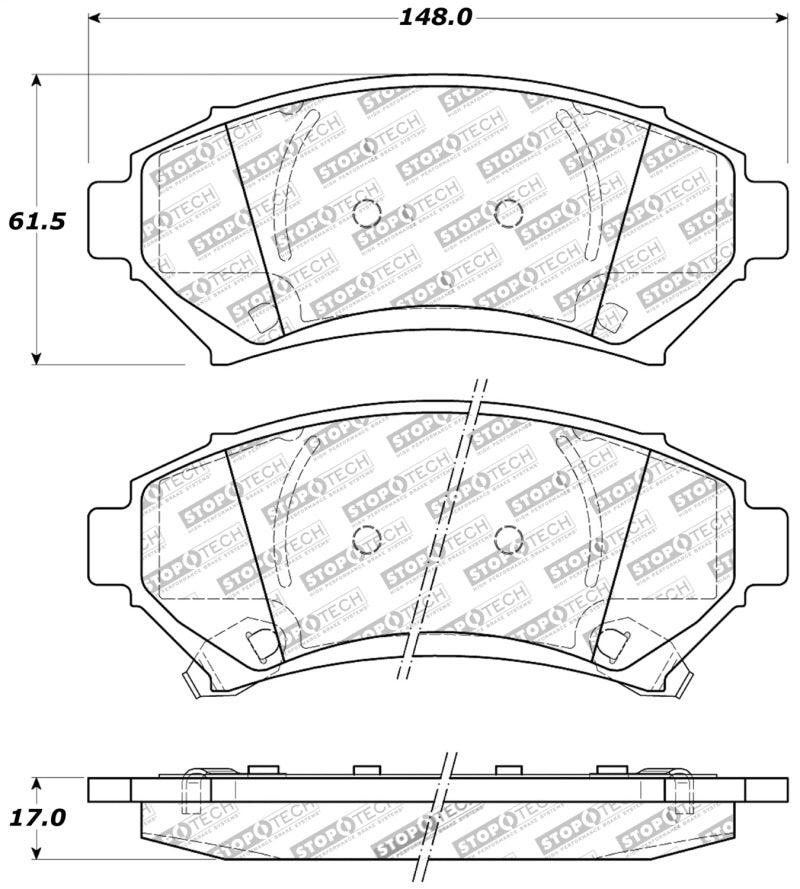 StopTech Sport Brake Pads w/Shims and Hardware - Front