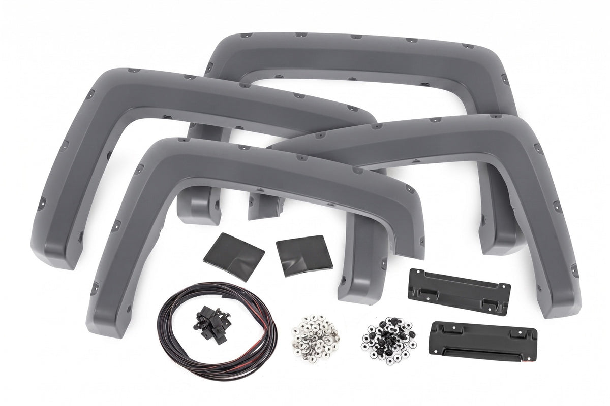 Pocket Fender Flares | 6'7" & 8' Bed | G1C Overcast | Chevy Silverado 1500 (14-18)/2500HD