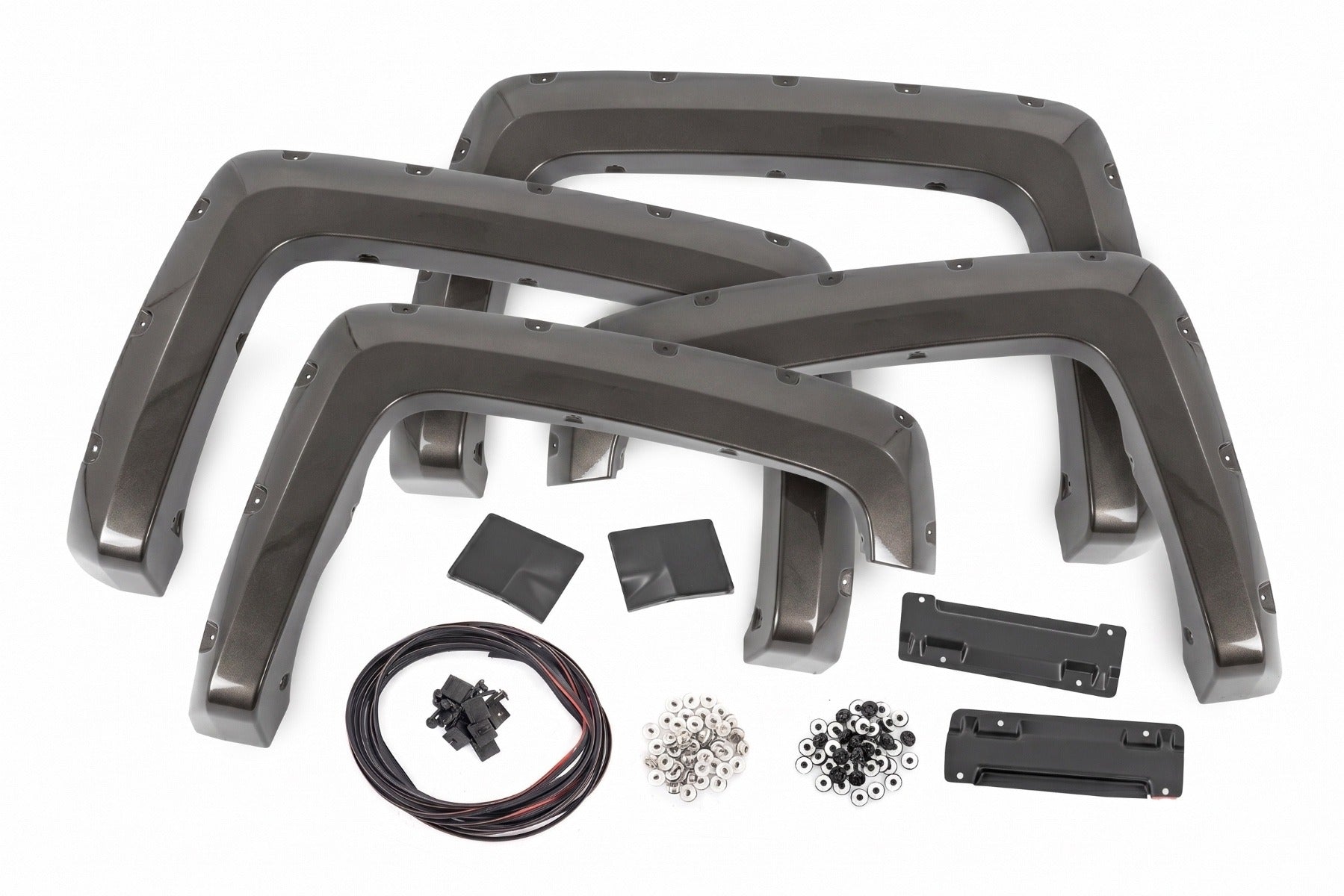 Pocket Fender Flares | 6'7" & 8' Bed | GXG Tungsten | Chevy Silverado 1500 (14-18)/2500HD
