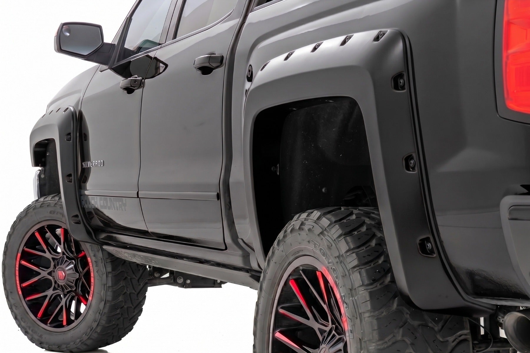 Pocket Fender Flares | 6'7" & 8' Bed | GBA Black | Chevy Silverado 1500 (14-18)/ 2500HD (15-19)