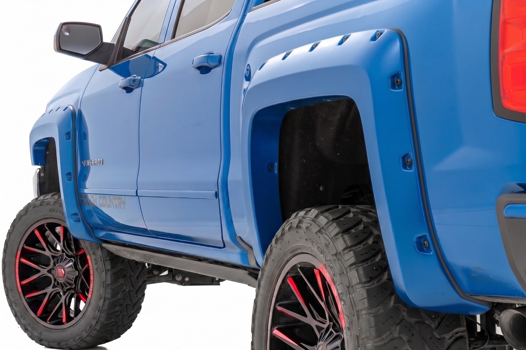 Pocket Fender Flares | 6'7" & 8' Bed | GA0 Northsky Blue | Chevy Silverado 1500 (14-18)/2500HD