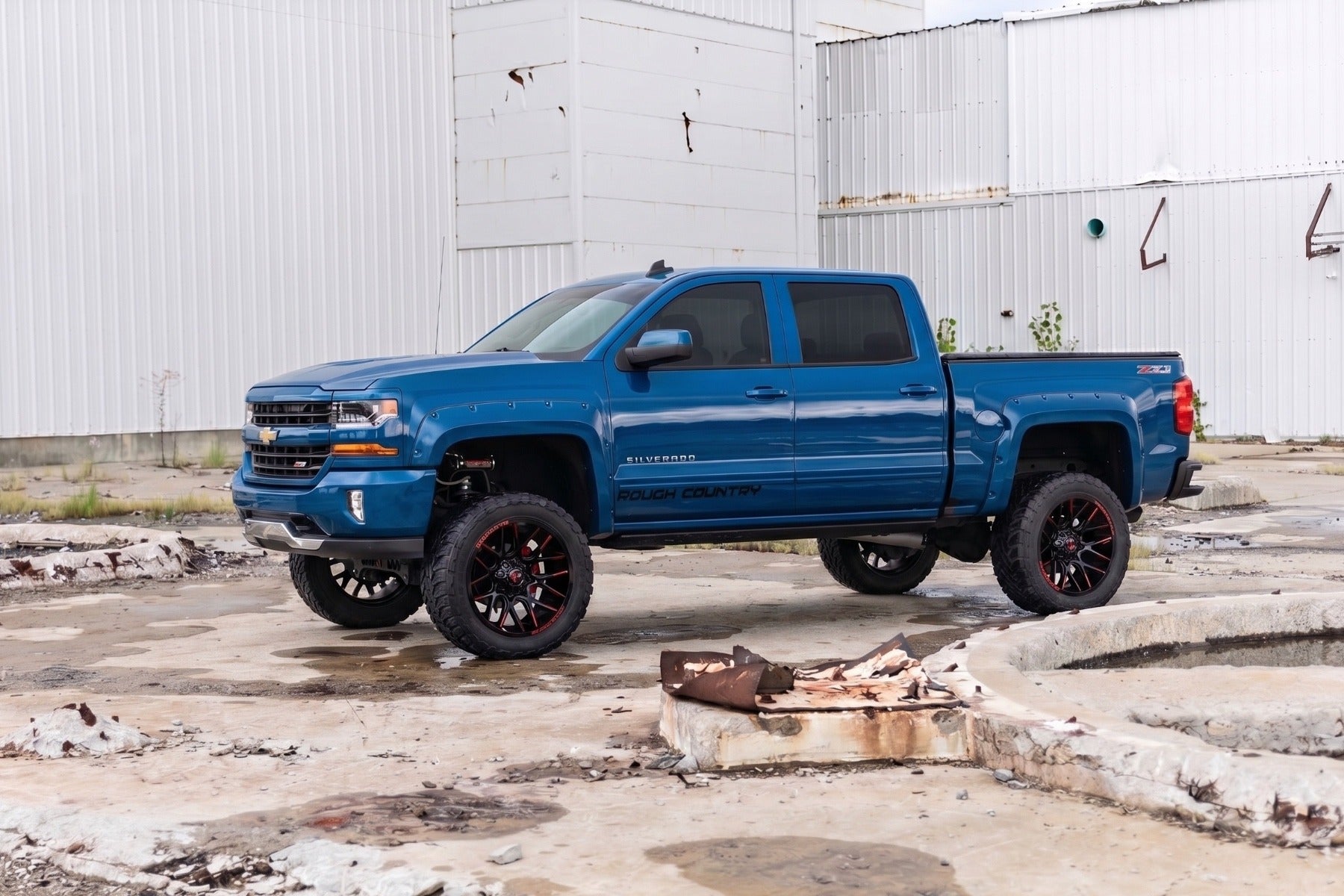 Pocket Fender Flares | 6'7" & 8' Bed | GA0 Northsky Blue | Chevy Silverado 1500 (14-18)/2500HD