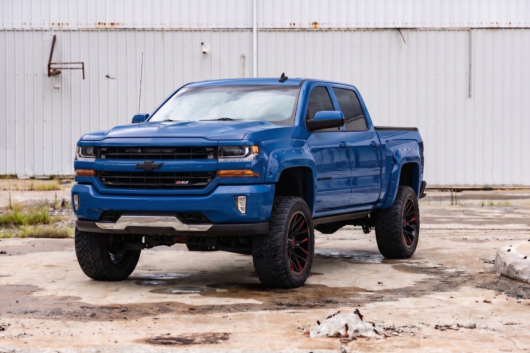 Pocket Fender Flares | 6'7" & 8' Bed | GA0 Northsky Blue | Chevy Silverado 1500 (14-18)/2500HD