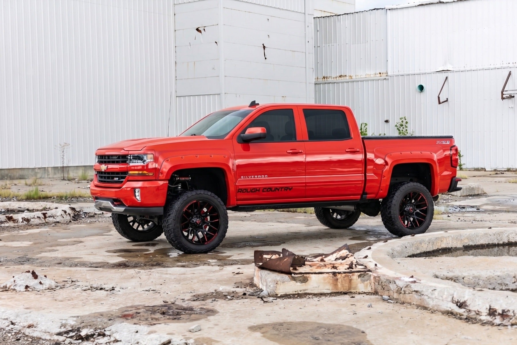 Pocket Fender Flares | 6'7" & 8' Bed | G7C Red Hot | Chevy Silverado 1500 (14-18)/2500HD