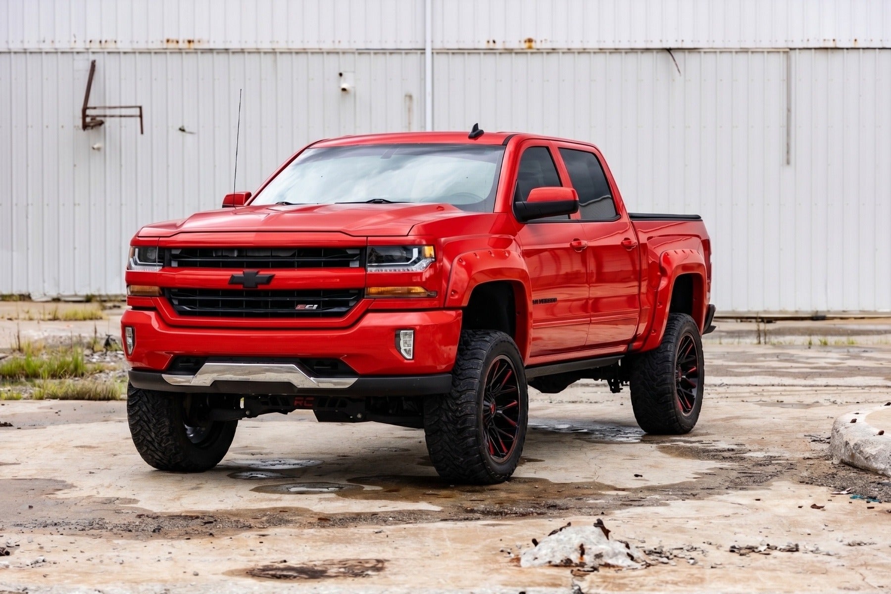 Pocket Fender Flares | 6'7" & 8' Bed | G7C Red Hot | Chevy Silverado 1500 (14-18)/2500HD
