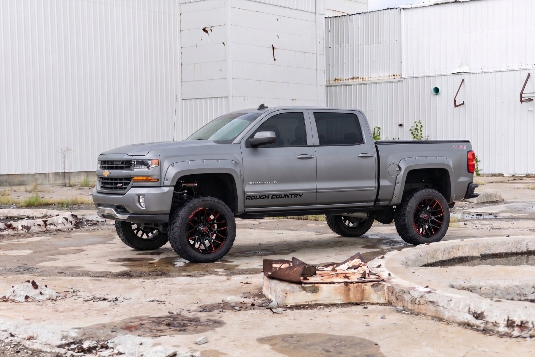 Pocket Fender Flares | 6'7" & 8' Bed | G9K Satin Steel | Chevy Silverado 1500 (14-18)/2500HD