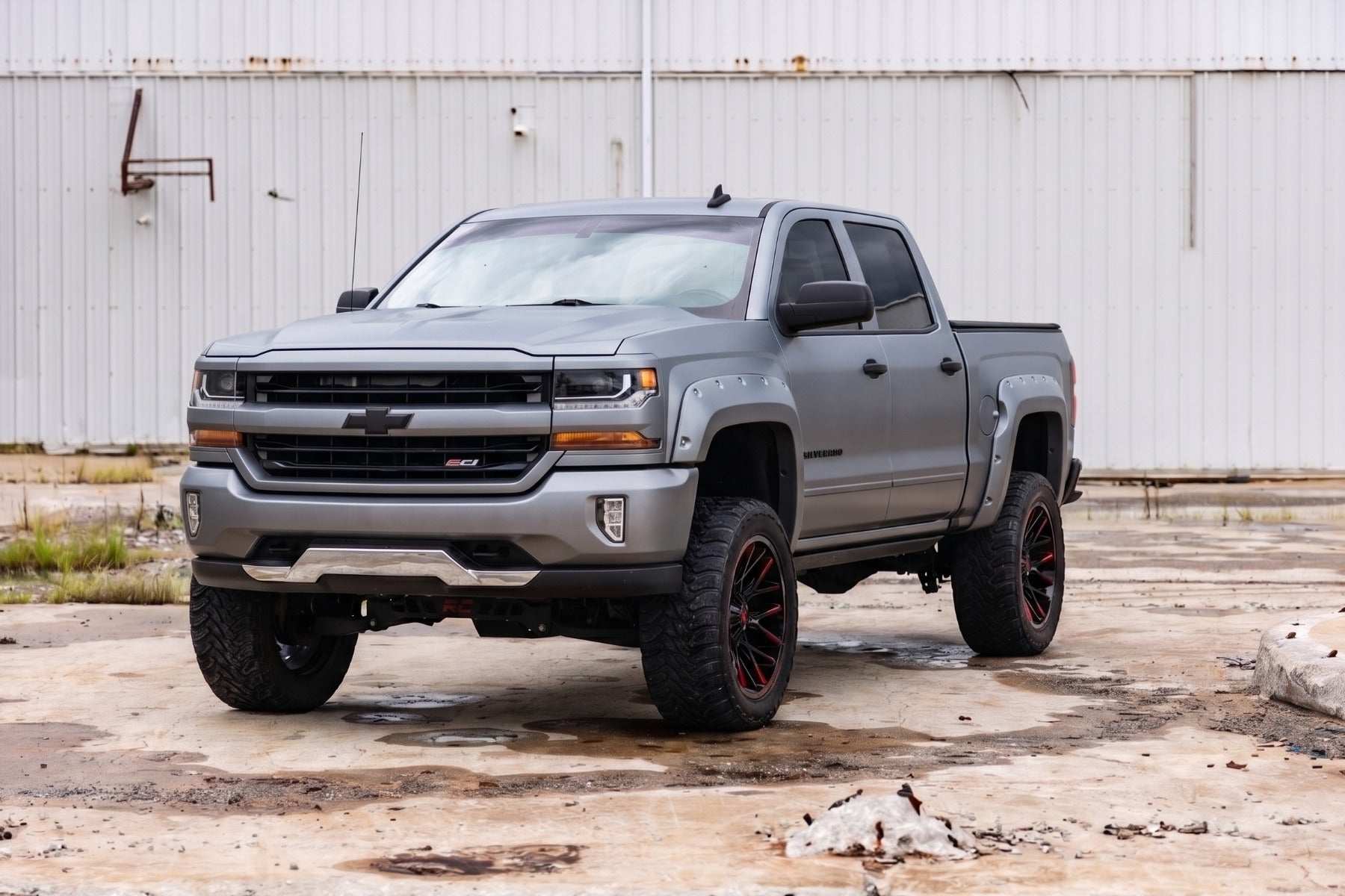 Pocket Fender Flares | 6'7" & 8' Bed | G9K Satin Steel | Chevy Silverado 1500 (14-18)/2500HD