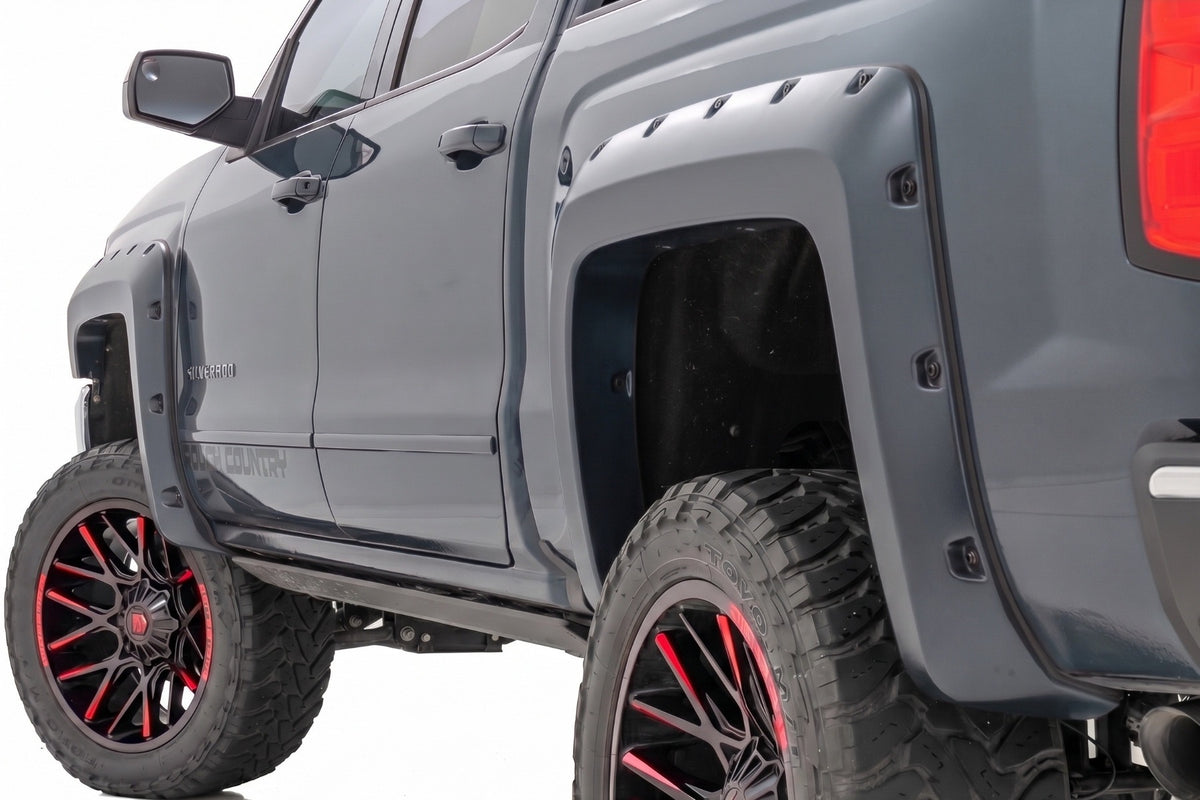Pocket Fender Flares | 5'9" Bed | GJI Shadow Gray | Chevy Silverado 1500 (14-18 & Classic)