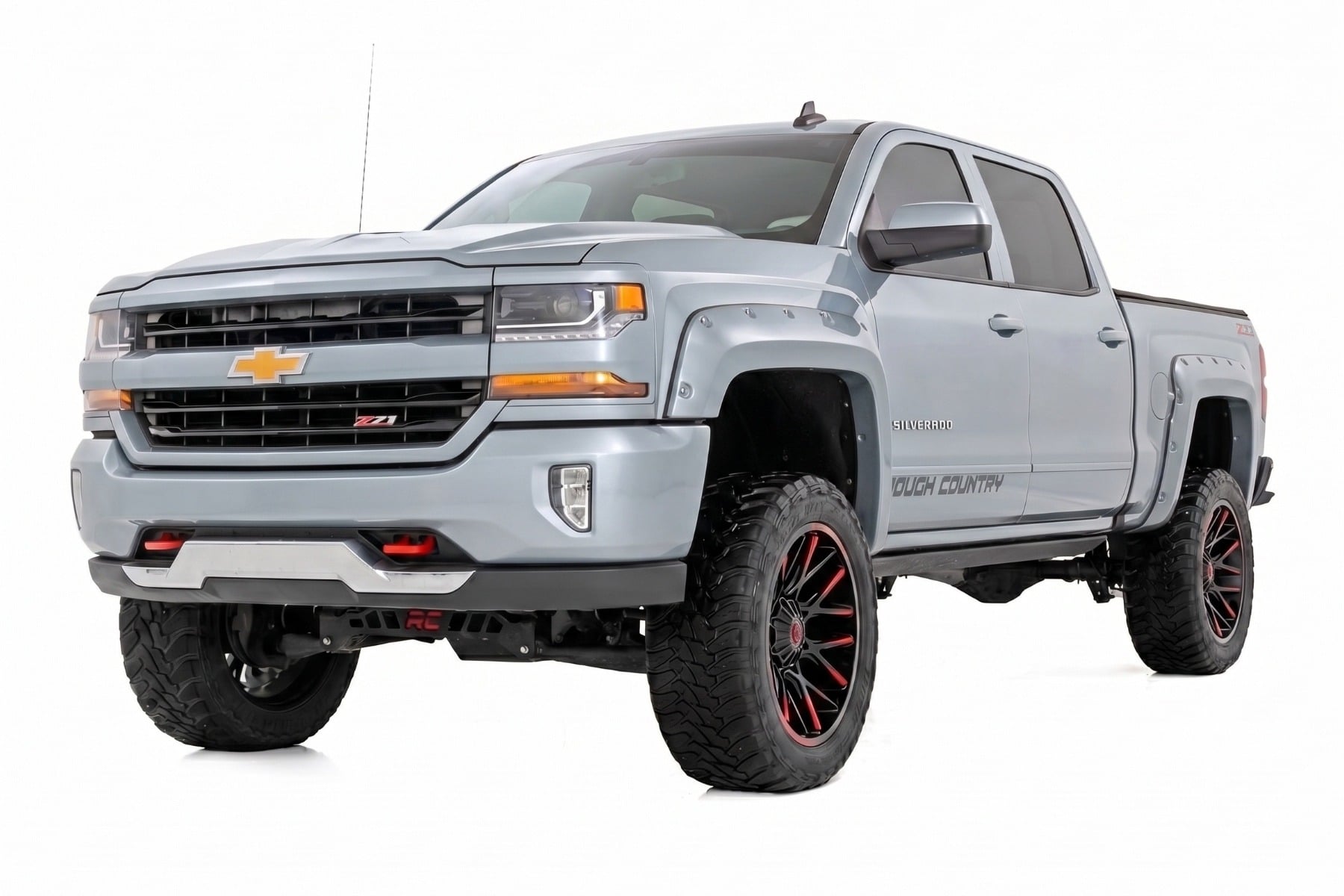 Pocket Fender Flares | 6'7" & 8' Bed | GAN Silver Ice Metallic | Chevy Silverado 1500 (14-18)/2500HD