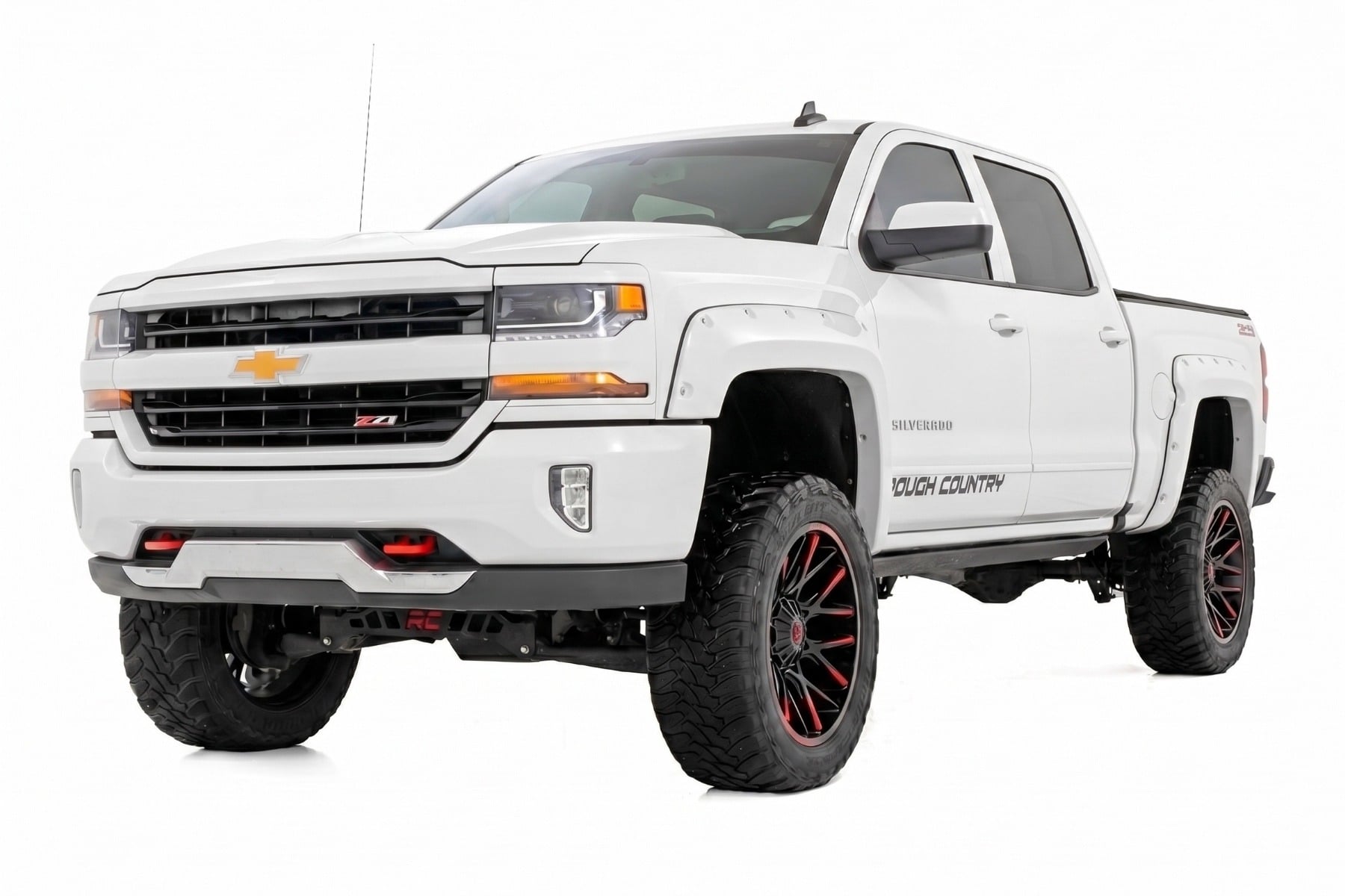 Pocket Fender Flares | 6'7" & 8' Bed | GAZ Summit White | Chevy Silverado 1500 (14-18)/2500HD (15-19)
